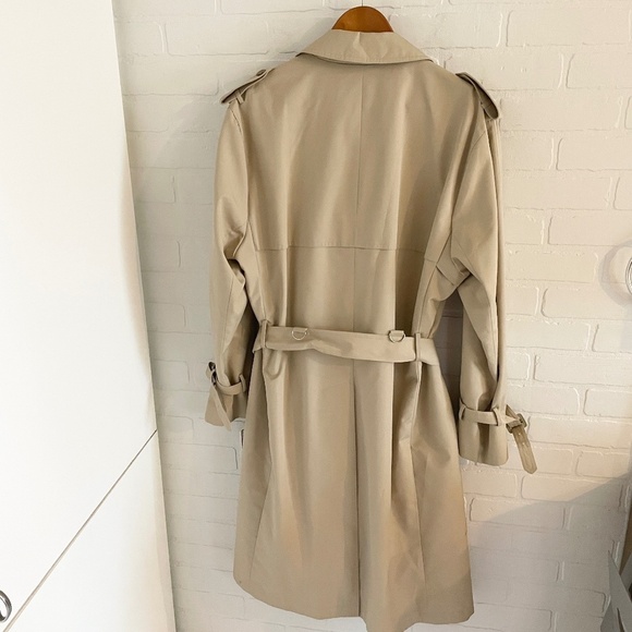 NWT Vintage Eaton Trenchcoat Dead stock Men/Unisex Cream Utility Military 44S - Picture 5 of 16